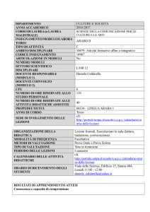 INSEGNAMENTO/MODULO/LABORA TORIO - UNIPA