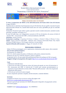 Scuola Estiva Internazionale di Acuto “Pragmatismo, Costruzione