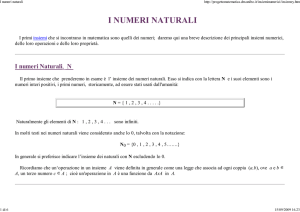 I numeri naturali
