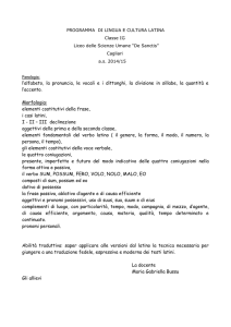 programma di lingua e cultura latina - Liceo "De Sanctis"