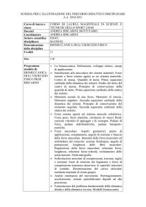 SCHEDA PER L`ILLUSTRAZIONE DEL PERCORSO DIDATTICO