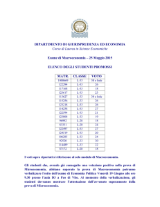 DIPARTIMENTO DI GIURISPRUDENZA ED ECONOMIA Corso di
