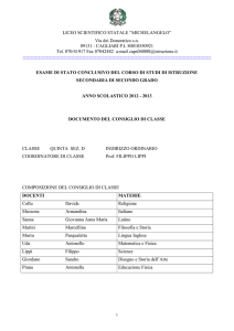 Si rammenta che - Liceo Scientifico Michelangelo