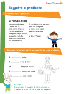 soggetto predicato - Cose Per Crescere