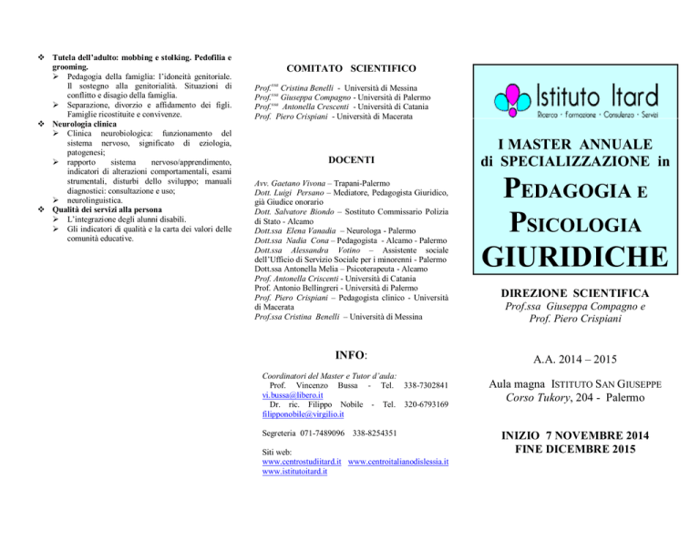 Master Dopo Scienze Dei Servizi Giuridici