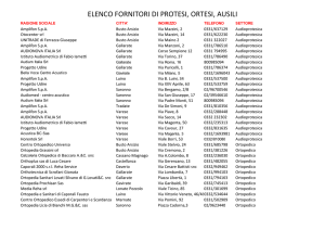 Elenco Fornitori di protesi - ortesi - ausili