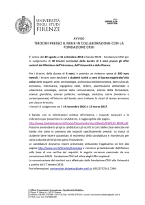 tirocini presso il miur in collaborazione con la fondazione crui