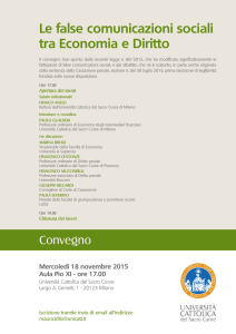 Le false comunicazioni sociali tra Economia e Diritto