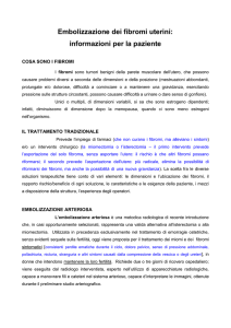 Informazione e consenso paziente embolizzazione fibroma