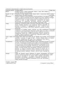 CONTENUTI DISCIPLINARI E TEMPI DI REALIZZAZIONE