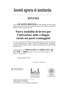 Milano, 1 marzo 2006 - La Società Agraria di Lombardia