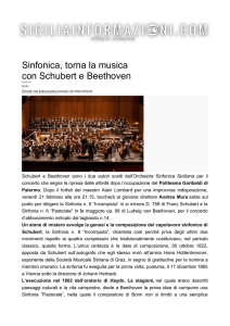 Sinfonica, torna la musica con Schubert e Beethoven