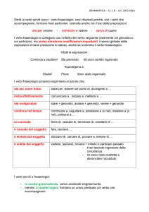 Simili ai verbi servili sono i verbi fraseologici, così chiamati perché