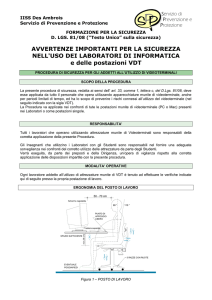 AVVERTENZE IMPORTANTI PER LA SICUREZZA NELL`USO DEI