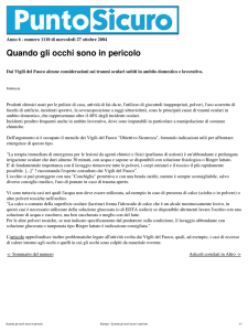 Stampa - Quando gli occhi sono in pericolo