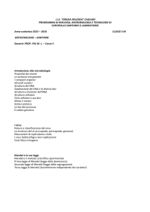 iis “grazia deledda” cagliari programma di biologia, microbiologia e