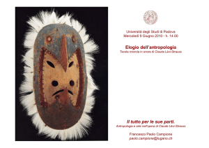 Elogio dell`antropologia Il tutto per le sue parti.