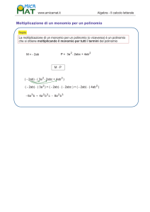 Moltiplicazione di un monomio