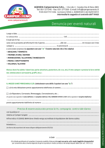 Denuncia per eventi naturali