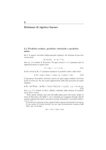 2 Richiami di algebra lineare - Università degli Studi di Roma "Tor