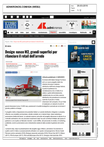 Design: nasce M2, grandi superfici per rilanciare il retail dell