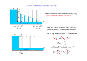Fluido reale in movimento. Viscosità ρ ρ - INFN