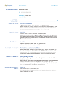 CV Serena Bossetti - Centro Ricreazione