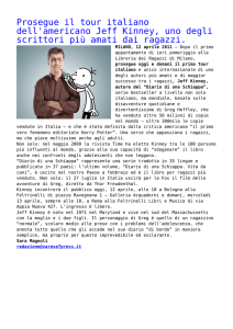 americano Jeff Kinney, uno degli scrittori più amati
