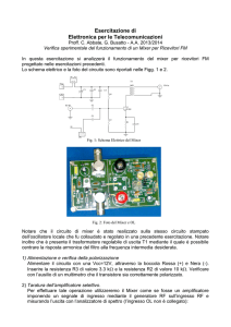 Verifica sperimentale del funzionamento di un mixer a BJT