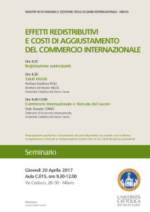 Locandina A3 Effetti redistributivi e costi di aggiustamento del