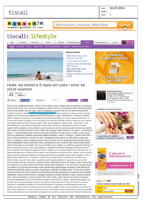Estate: dai dentisti le 8 regole per curare i sorrisi dei piccoli vacanzieri