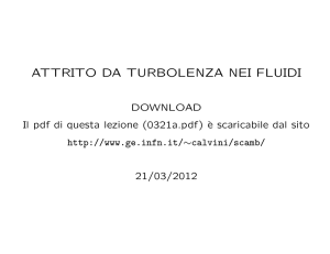 ATTRITO DA TURBOLENZA NEI FLUIDI