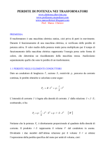 perdite di potenza nei trasformatori [ ]w