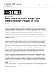 Avon punta su prezzi sempre più competitivi per