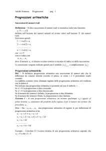 Progressioni aritmetiche e geometriche