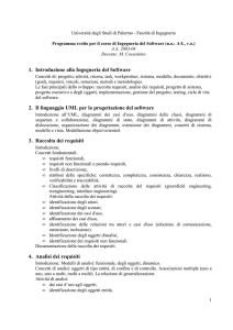 1. Introduzione alla Ingegneria del Software 2. Il linguaggio UML per