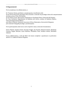 1 8. Ringraziamenti Per la consulenza e la collaborazione, a: Dr