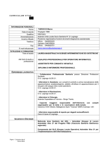 CURRICULUM VITAE INFORMAZIONI