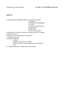 Programma per esami integrativi CLASSE 2