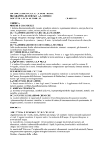 roma programma di scienze as 2009/2010 docente :lucia altobelli