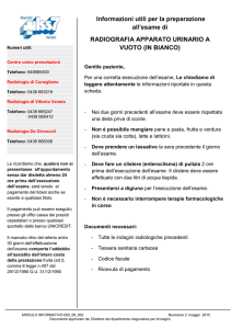 Radiografia apparato urinario a vuoto (in bianco)
