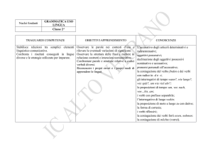 Nuclei fondanti GRAMMATICA USO LINGUA Classe 2
