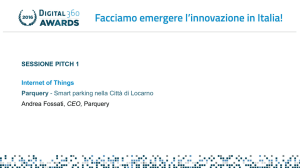 Smart parking nella Città di Locarno Andrea Fossati, CEO, Parquery