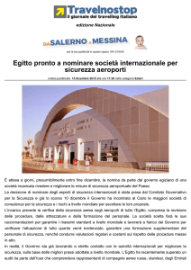 Egitto pronto a nominare società internazionale per