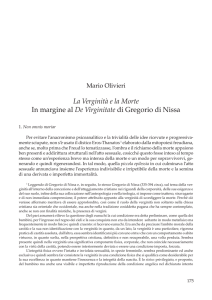 La Verginità e la Morte In margine al De Virginitate di Gregorio di