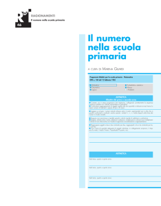 Il numero nella scuola primaria