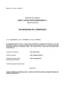unita` locale socio-sanitaria n. 7 deliberazione del