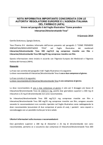 Irbesartan/Idroclorotiazide Teva