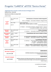 Progetto “CoMETA” all`ITIS “Enrico Fermi”
