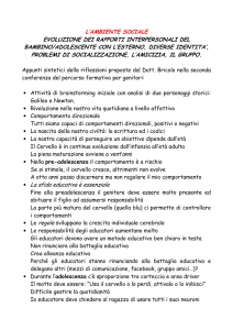 l`ambiente sociale evoluzione dei rapporti interpersonali del